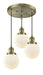 Innovations - 211/3-AB-G201-6 - Three Light Pendant - Franklin Restoration - Antique Brass