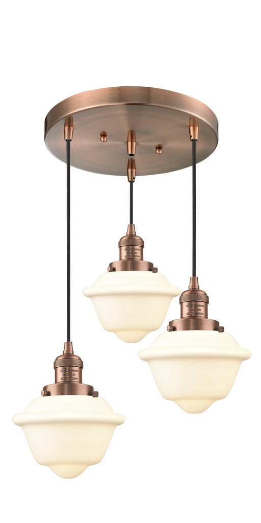 Innovations - 211/3-AC-G531 - Three Light Pendant - Franklin Restoration - Antique Copper