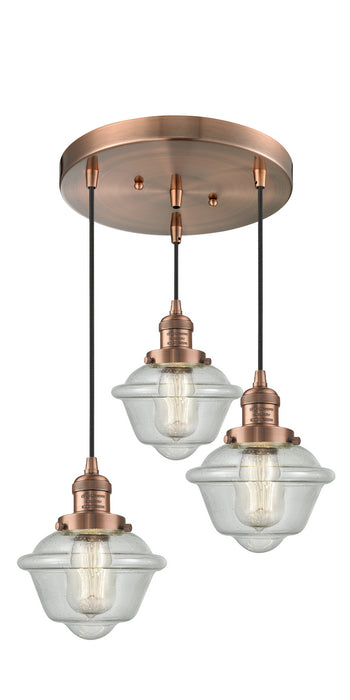 Innovations - 211/3-AC-G534 - Three Light Pendant - Franklin Restoration - Antique Copper