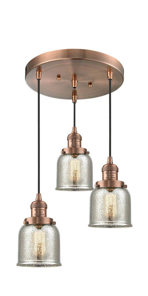 Innovations - 211/3-AC-G58 - Three Light Pendant - Franklin Restoration - Antique Copper