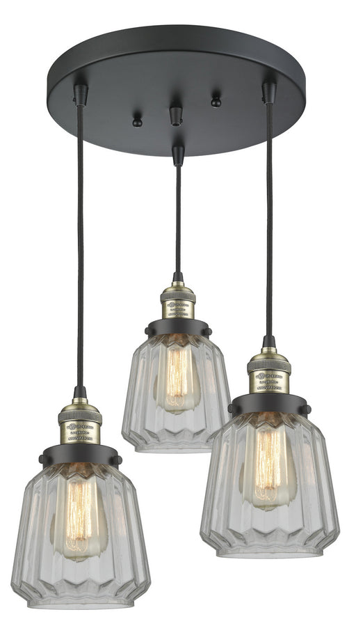 Innovations - 211/3-BAB-G142 - Three Light Pendant - Franklin Restoration - Black Antique Brass