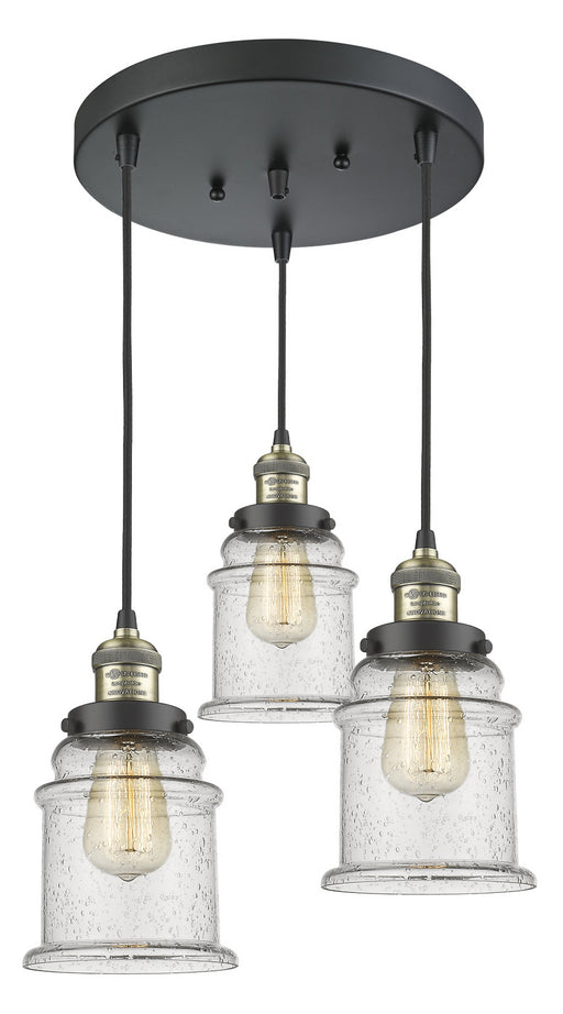 Innovations - 211/3-BAB-G184 - Three Light Pendant - Franklin Restoration - Black Antique Brass