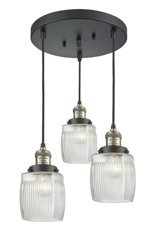 Innovations - 211/3-BAB-G302 - Three Light Pendant - Franklin Restoration - Black Antique Brass