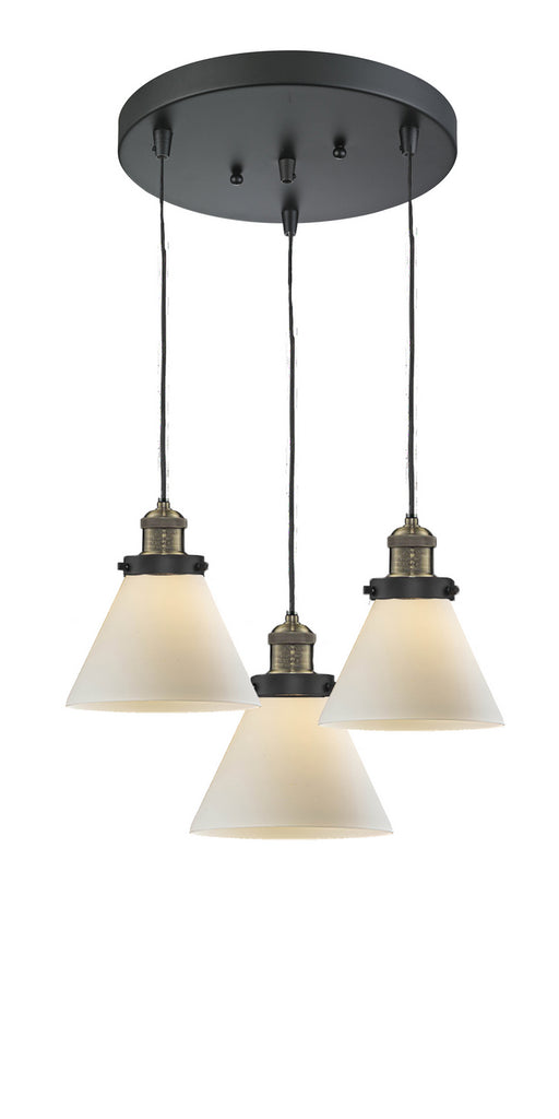 Innovations - 211/3-BAB-G41 - Three Light Pendant - Franklin Restoration - Black Antique Brass