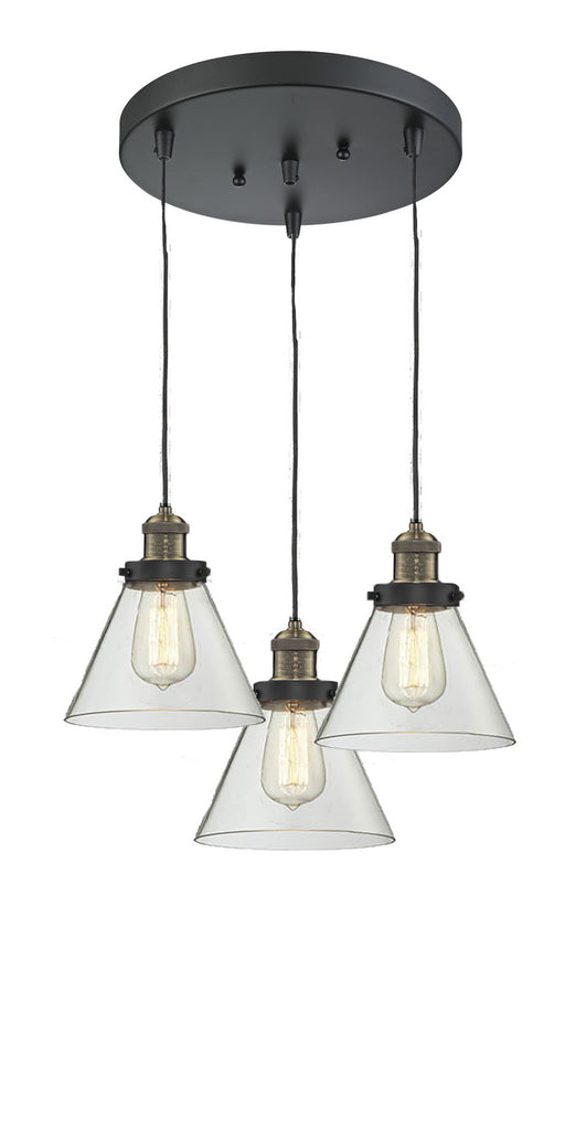 Innovations - 211/3-BAB-G42 - Three Light Pendant - Franklin Restoration - Black Antique Brass