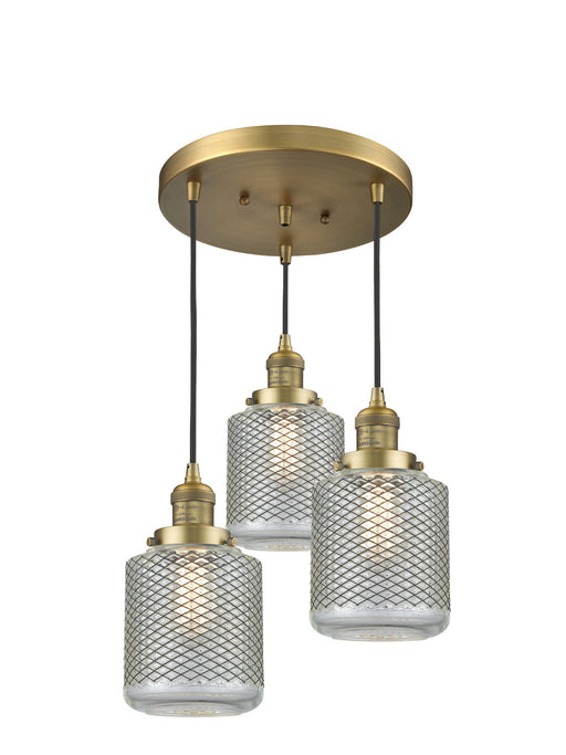 Innovations - 211/3-BB-G262 - Three Light Pendant - Franklin Restoration - Brushed Brass
