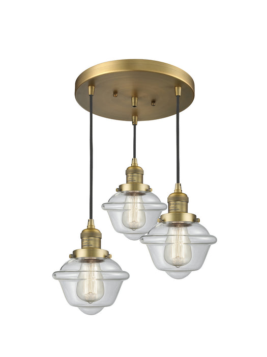 Innovations - 211/3-BB-G532 - Three Light Pendant - Franklin Restoration - Brushed Brass