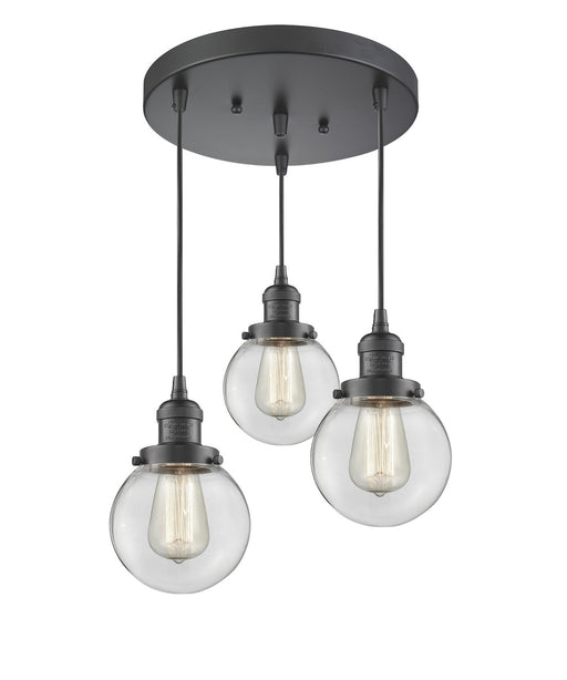 Innovations - 211/3-OB-G202-6 - Three Light Pendant - Franklin Restoration - Oil Rubbed Bronze