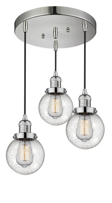 Innovations - 211/3-PN-G204-6 - Three Light Pendant - Franklin Restoration - Polished Nickel