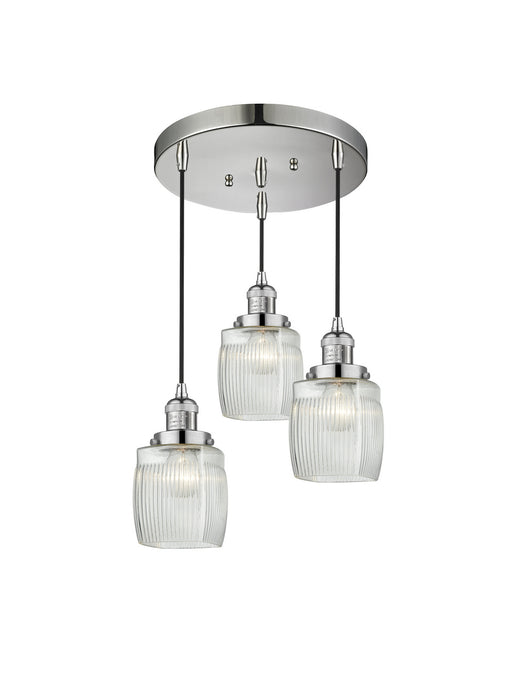 Innovations - 211/3-PN-G302 - Three Light Pendant - Franklin Restoration - Polished Nickel