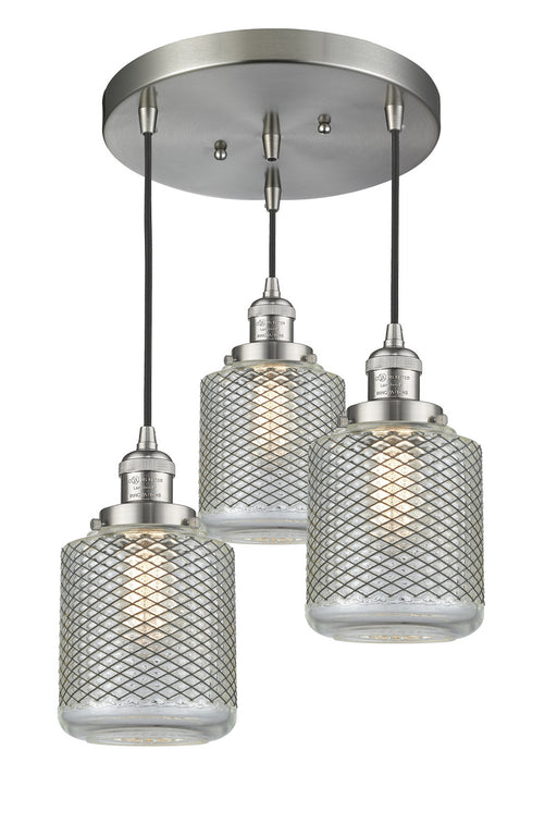 Innovations - 211/3-SN-G262 - Three Light Pendant - Franklin Restoration - Brushed Satin Nickel