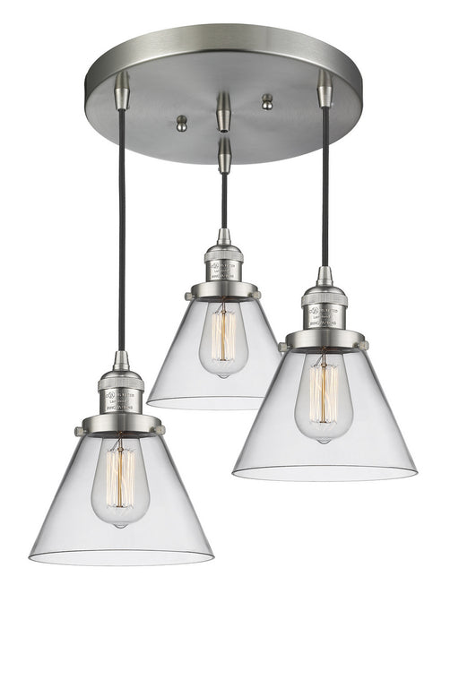 Innovations - 211/3-SN-G42 - Three Light Pendant - Franklin Restoration - Brushed Satin Nickel