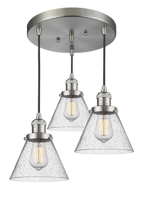 Innovations - 211/3-SN-G44 - Three Light Pendant - Franklin Restoration - Brushed Satin Nickel