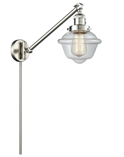 Franklin Restoration One Light Swing Arm Lamp Brushed Satin Nickel