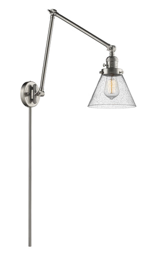 Franklin Restoration One Light Swing Arm Lamp Brushed Satin Nickel