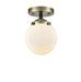 Innovations - 284-1C-BAB-G201-6 - One Light Semi-Flush Mount - Nouveau - Black Antique Brass