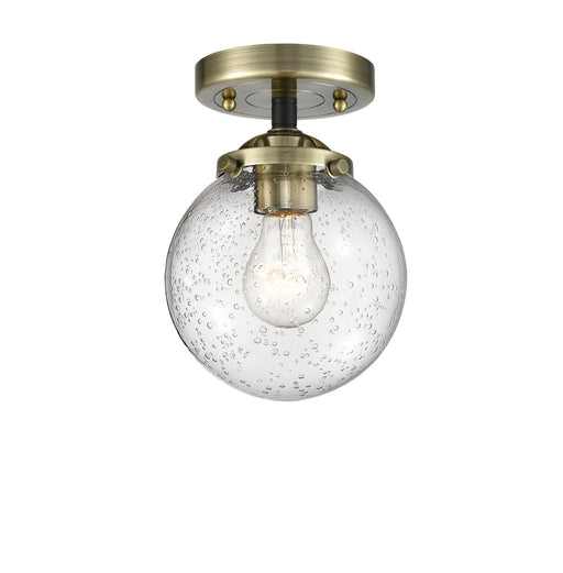 Innovations - 284-1C-BAB-G204-6 - One Light Semi-Flush Mount - Nouveau - Black Antique Brass