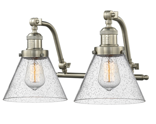 Franklin Restoration Two Light Bath Vanity Brushed Satin Nickel