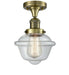 Innovations - 517-1CH-AB-G532 - One Light Semi-Flush Mount - Franklin Restoration - Antique Brass