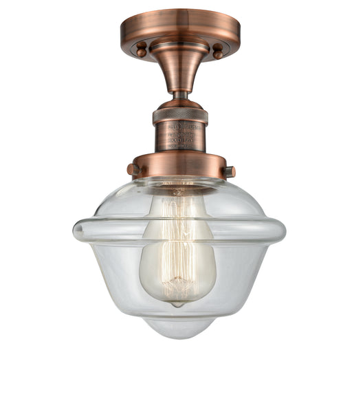Innovations - 517-1CH-AC-G532 - One Light Semi-Flush Mount - Franklin Restoration - Antique Copper