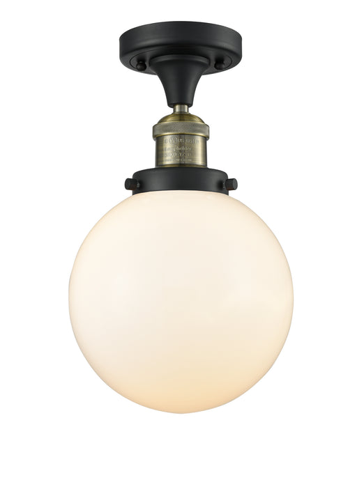 Innovations - 517-1CH-BAB-G201-8 - One Light Semi-Flush Mount - Franklin Restoration - Black Antique Brass