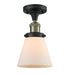 Innovations - 517-1CH-BAB-G61 - One Light Semi-Flush Mount - Franklin Restoration - Black Antique Brass