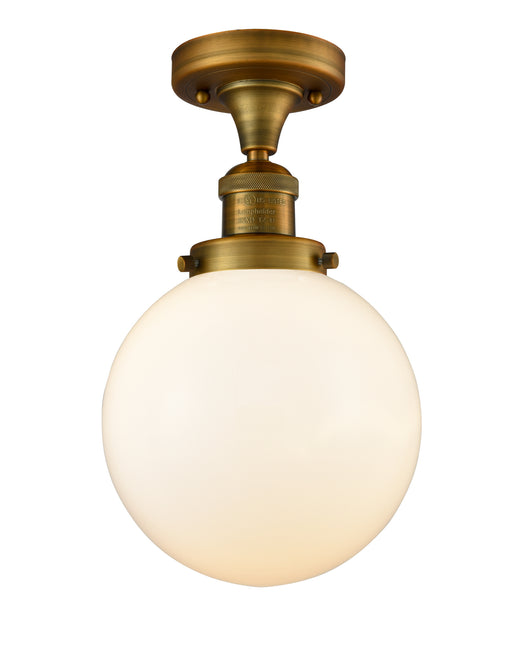 Innovations - 517-1CH-BB-G201-8 - One Light Semi-Flush Mount - Franklin Restoration - Brushed Brass