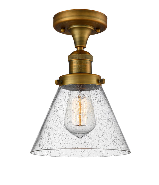 Innovations - 517-1CH-BB-G44 - One Light Semi-Flush Mount - Franklin Restoration - Brushed Brass