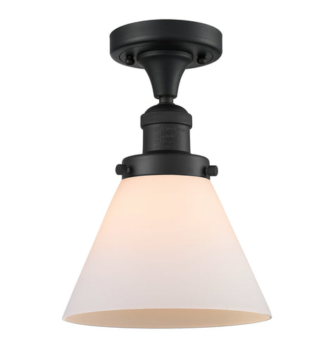 Franklin Restoration One Light Semi-Flush Mount Matte Black