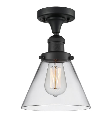 Franklin Restoration One Light Semi-Flush Mount Matte Black