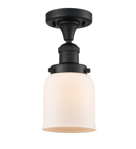 Franklin Restoration One Light Semi-Flush Mount Matte Black