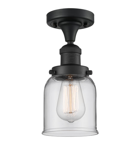 Franklin Restoration One Light Semi-Flush Mount Matte Black