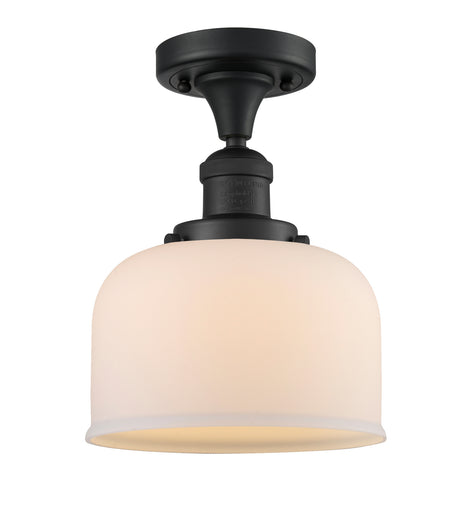 Franklin Restoration One Light Semi-Flush Mount Matte Black