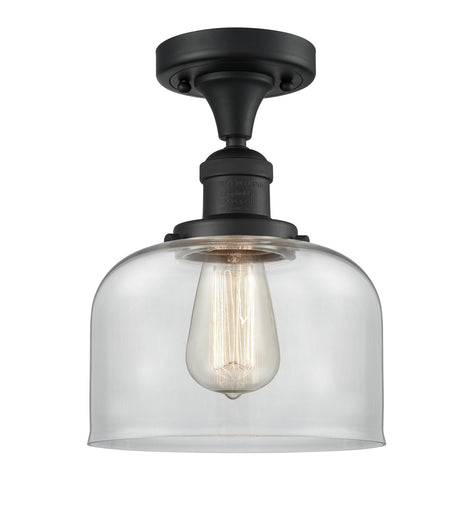 Franklin Restoration One Light Semi-Flush Mount Matte Black