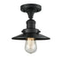 Innovations - 517-1CH-BK-M6 - One Light Semi-Flush Mount - Franklin Restoration - Matte Black