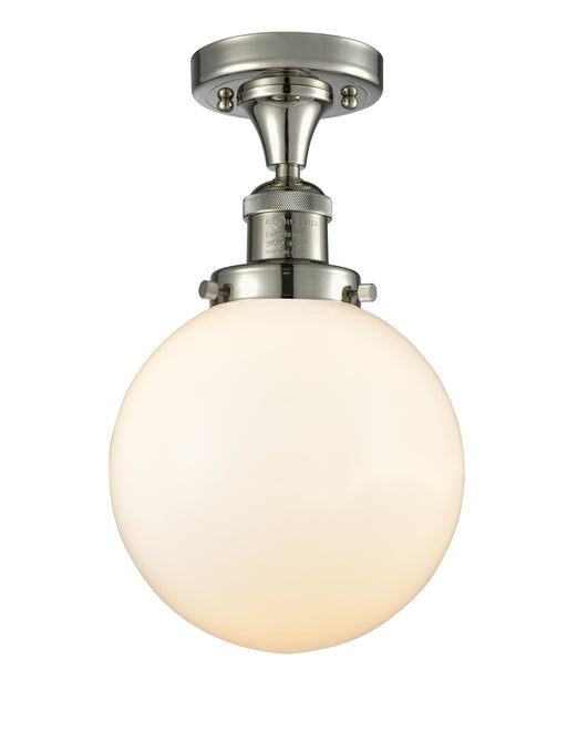 Innovations - 517-1CH-PN-G201-8 - One Light Semi-Flush Mount - Franklin Restoration - Polished Nickel