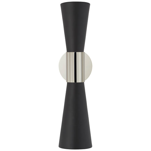 Visual Comfort - ARN 2009PN/BLK - Two Light Wall Sconce - Clarkson - Polished Nickel