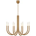 Visual Comfort - KW 5581AB-EC - LED Chandelier - Rousseau - Antique-Burnished Brass