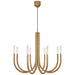 Visual Comfort - KW 5581AB-SG - LED Chandelier - Rousseau - Antique-Burnished Brass