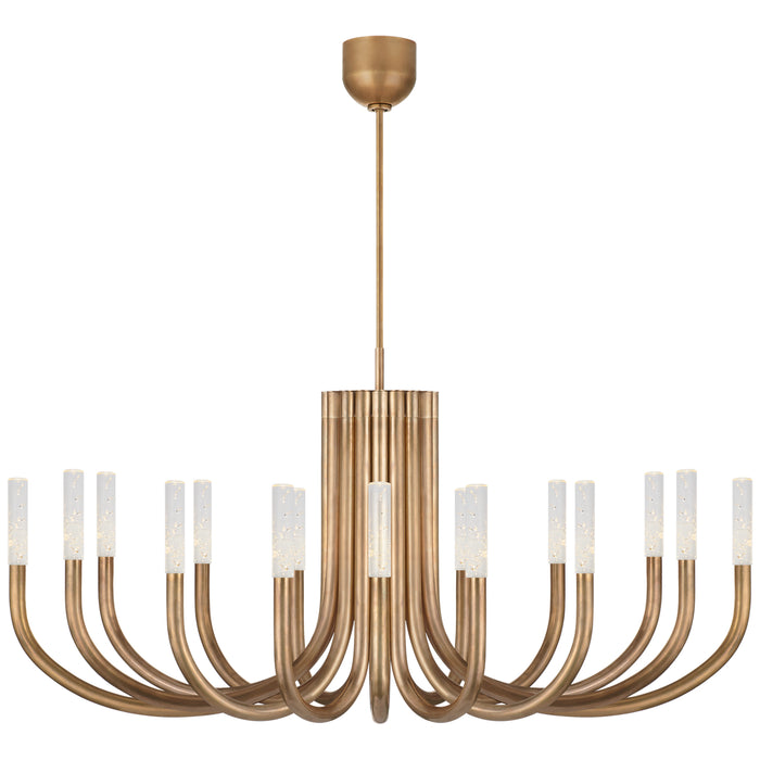 Visual Comfort - KW 5585AB-SG - LED Chandelier - Rousseau - Antique-Burnished Brass