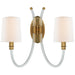 Visual Comfort - JN 2030CG/AB-L - Two Light Wall Sconce - Clarice - Crystal with Antique Brass