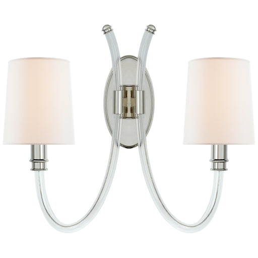 Visual Comfort - JN 2030CG/PN-L - Two Light Wall Sconce - Clarice - Crystal with Polished Nickel