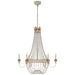 Visual Comfort - JN 5016VWG-CG - Six Light Chandelier - Entellina - Vintage White and Gild