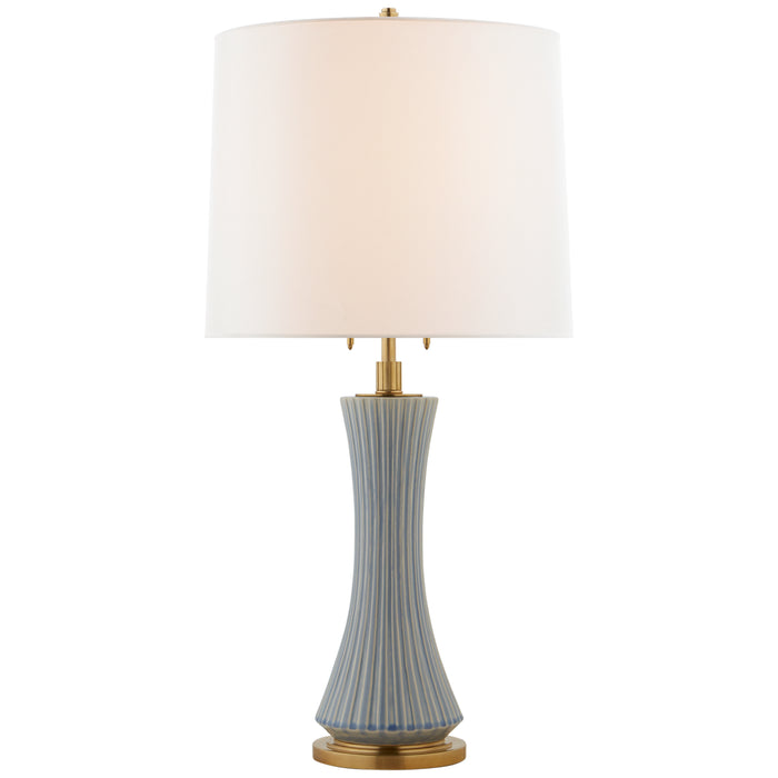Visual Comfort - TOB 3655PBC-L - Two Light Table Lamp - Elena - Polar Blue Crackle