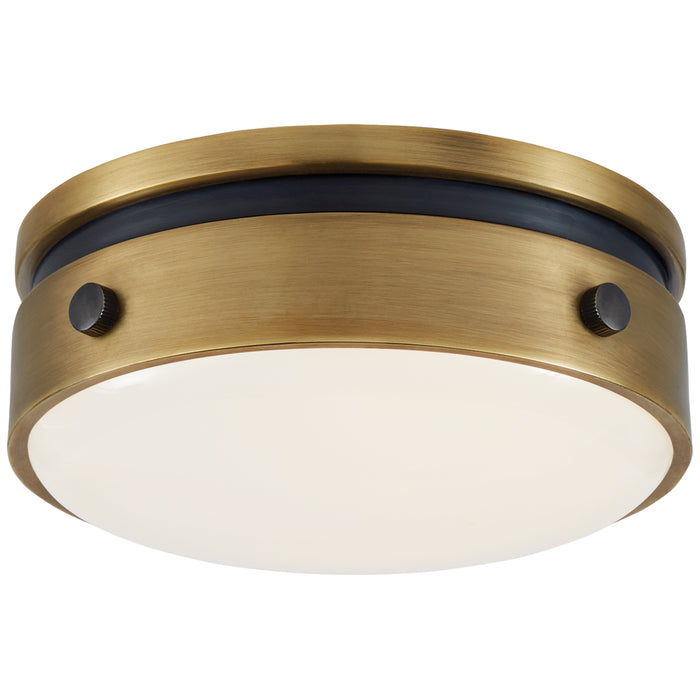 Visual Comfort - TOB 4062BZ/HAB-WG - LED Flush Mount - Hicks - Bronze with Antique Brass