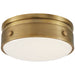 Visual Comfort - TOB 4062HAB-WG - LED Flush Mount - Hicks - Hand-Rubbed Antique Brass