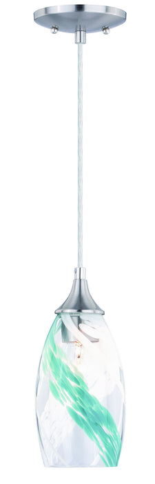 Vaxcel - P0278 - One Light Mini Pendant - Milano - Satin Nickel