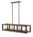 Z-Lite - 472-8L-RM - Eight Light Linear Chandelier - Kirkland - Rustic Mahogany