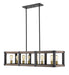 Z-Lite - 472-8L-RM - Eight Light Linear Chandelier - Kirkland - Rustic Mahogany