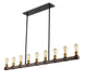 Z-Lite - 472-9L-RM - Nine Light Linear Chandelier - Kirkland - Rustic Mahogany